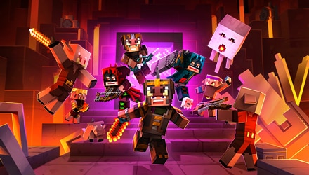 Minecraft Dungeons: arte principal do Flames of the Nether