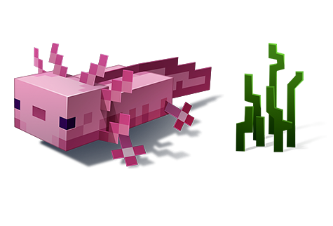 Pink axolotl mob