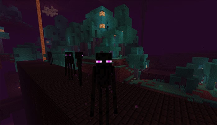 Vários Enderman