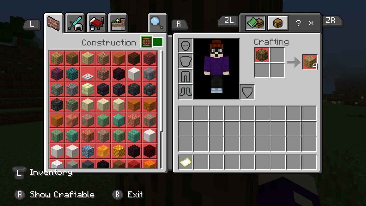 A look at the recipe book in the Minectaft UI